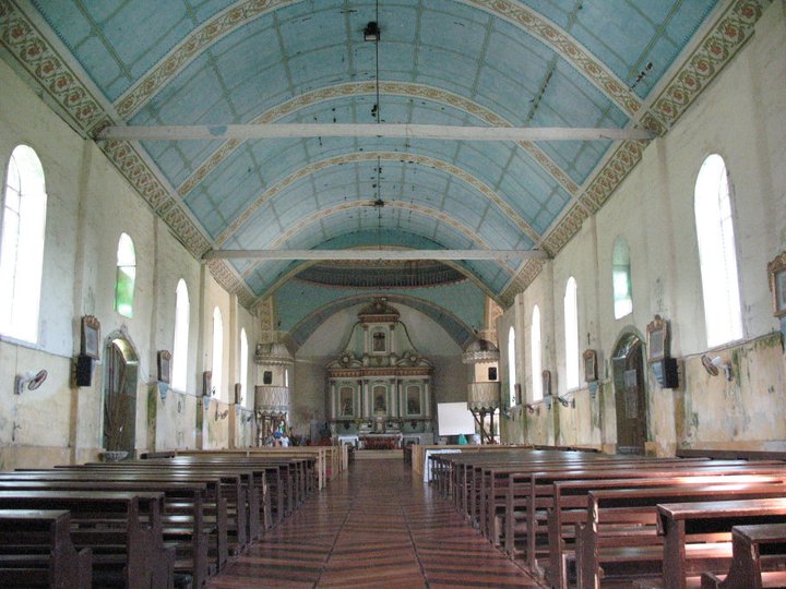 Interior of San Isidro Labrador church, Lazi, Siquijor